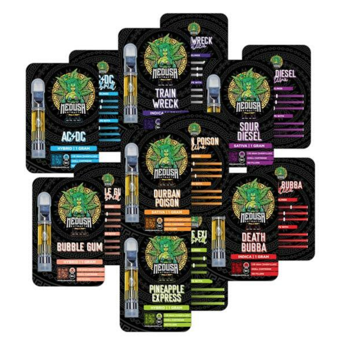 Buy Medusa Extracts Delta 9 THC Distillate Carts 1G