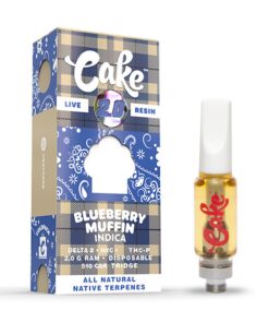 Cake Cold Pack Live Resin Blueberry Muffin Cartridge - 2000mg