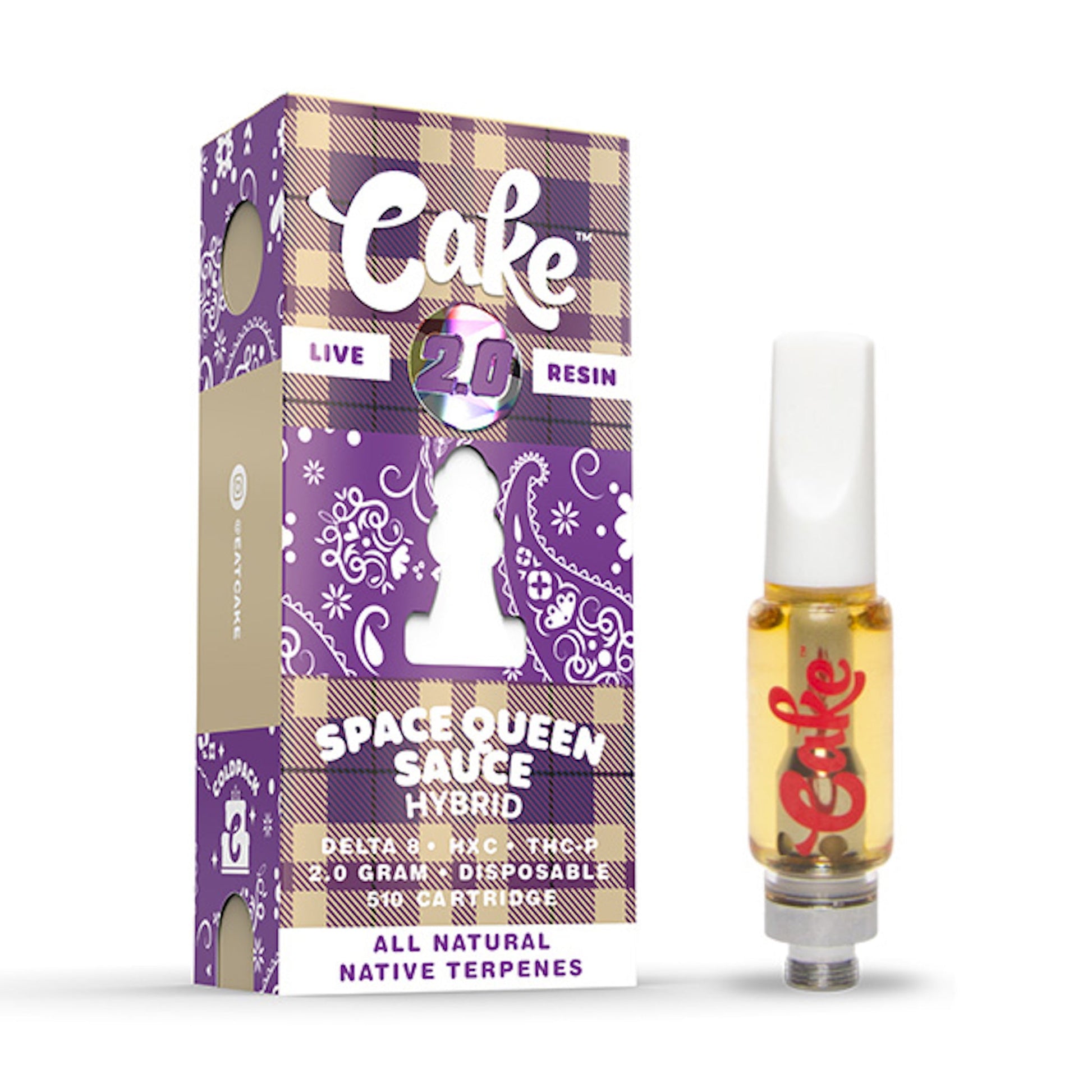 Cake Cold Pack Live Resin Space Queen Cartridge - 2000mg