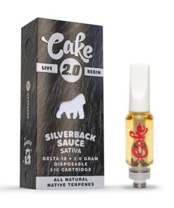 Cake Live Resin Silverback Sauce Delta 10 Cartridge - 2000mg